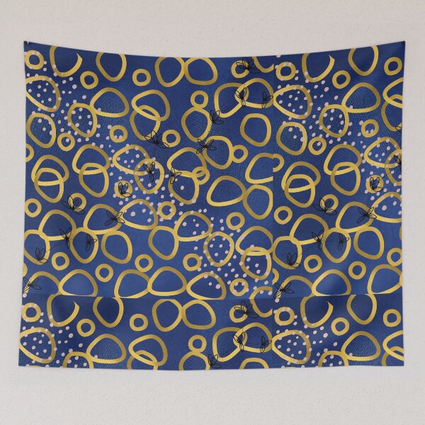 Item preview, Navy blue-golden ring designed and sold by Gitau98.