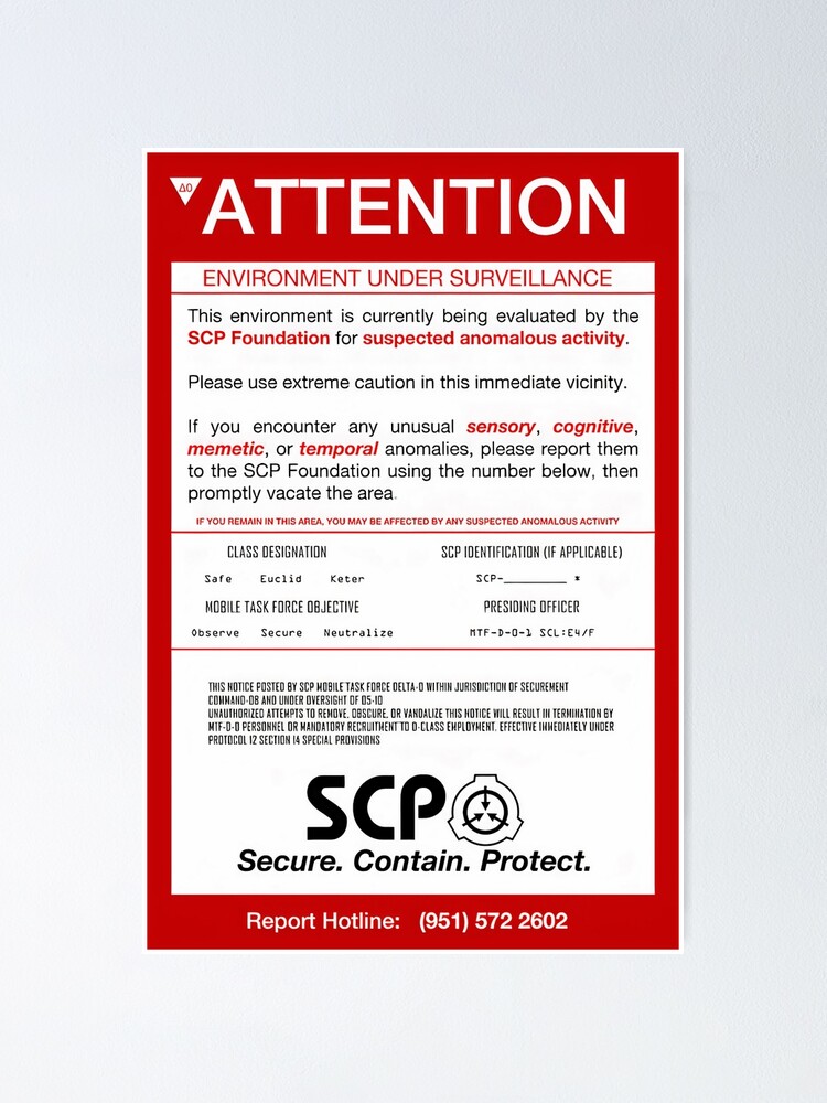 SCP logo Poster for Sale by AlmaFa123