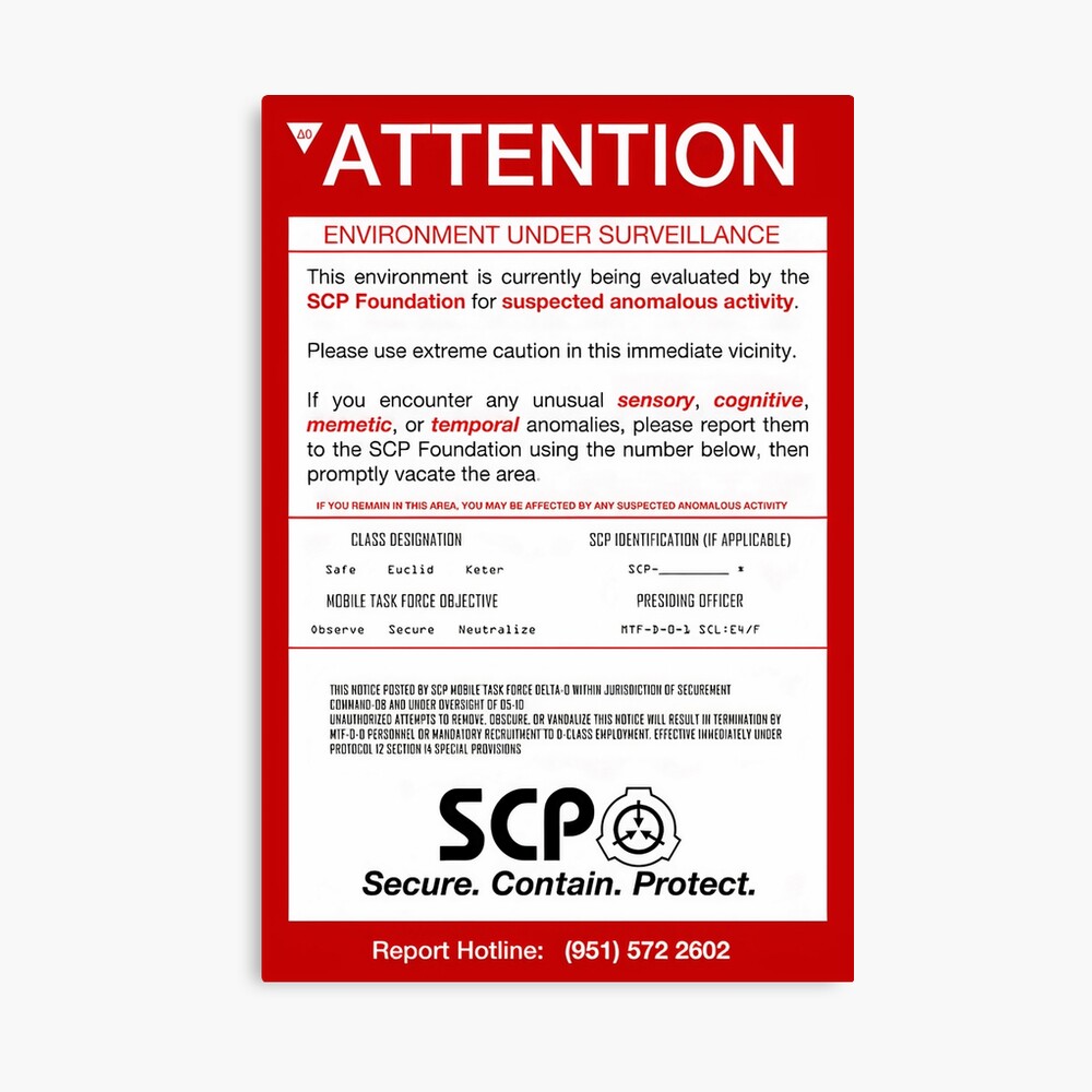 SCP Foundation Recruitment Poster Poster for Sale by VoyagerOfTime