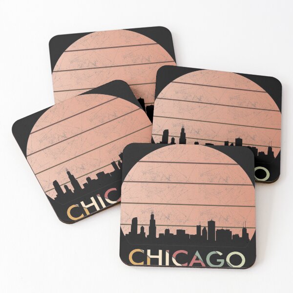 Item preview, CHICAGO sunset design, silhouette design, sunset design, atlanta skyline designed and sold by greatatlas.