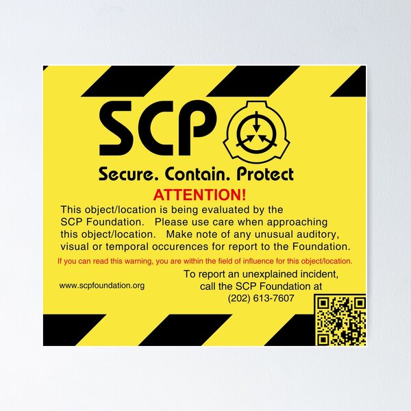 scp foundation art Poster for Sale by Cole Enlow