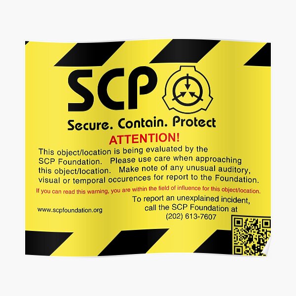 SCP Yellow Sign Poster