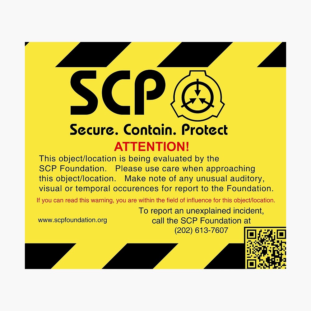 SCP Yellow Sign Poster by Raildur