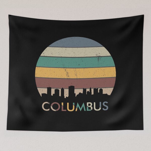 Item preview, Columbus vintage design, silhouette design, sunset design, atlanta skyline designed and sold by greatatlas.