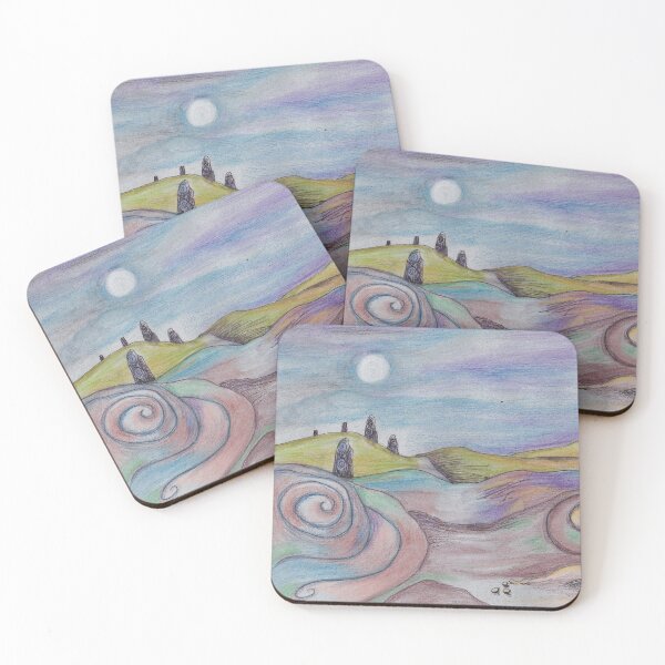 Item preview, Standing stones in a spiral landscape designed and sold by FerretSteph.