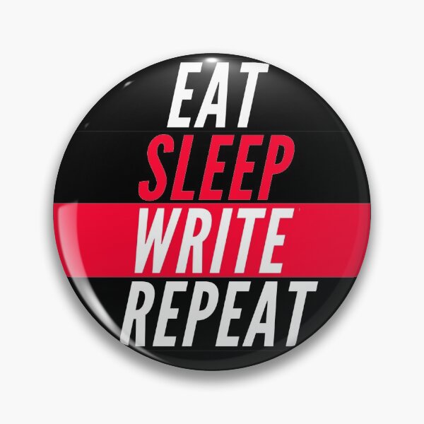 Item preview, Eat Sleep Write Repeat Writer Writing Motto Slogan designed and sold by LeopardPrintLDN.