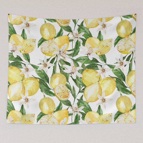Aperçu de l'œuvre Citrons d'été et motif de fleur de citron créée et vendue par anna0711.