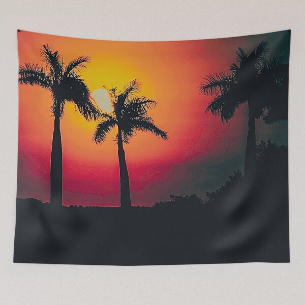 Item preview, sunset palmtrees designed and sold by cutecrazytshirt.