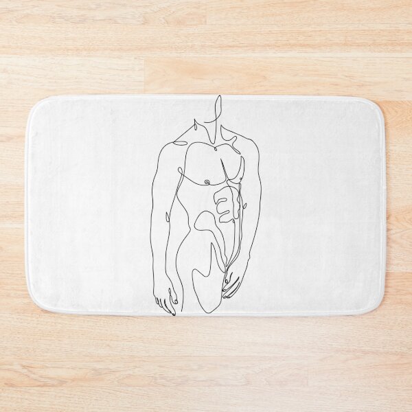 Item preview, Muscular man figure minimalist one line art designed and sold by AznavourByKarin.