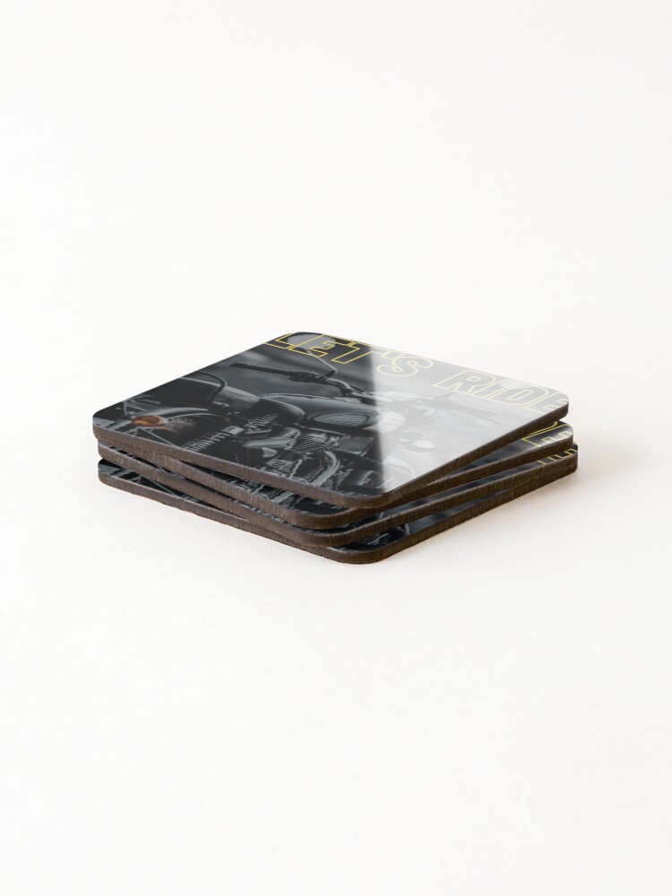 Thumbnail 4 of 5, Coasters (Set of 4), Let's Ride designed and sold by SmilingTees.