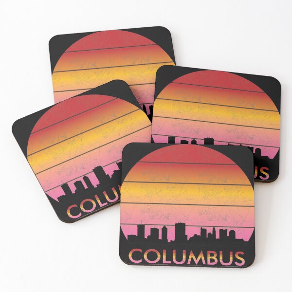 Item preview, Columbus sunset design, silhouette design, sunset design, atlanta skyline designed and sold by greatatlas.
