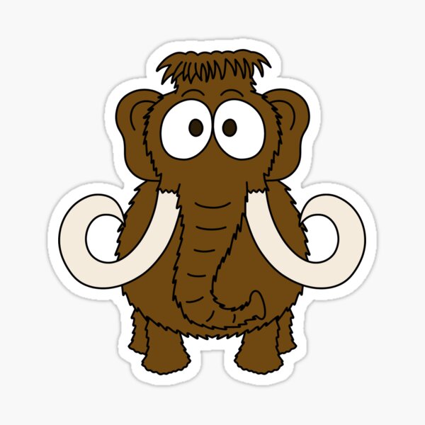Georges le mammouth, version marron Sticker