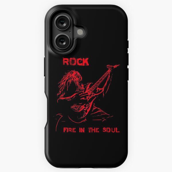 Item preview, ROCK - FIRE IN THE SOUL - DISTRESSED, VINTAGE, RETRO, Guitar shirt designed and sold by Danicus666.