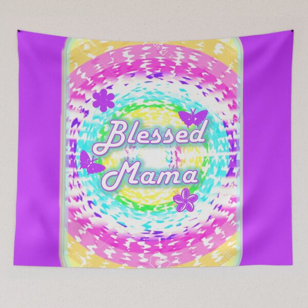 Item preview, TIE DYED BLESSED MAMA designed and sold by THE AMERICAN TEEVANGELIST.