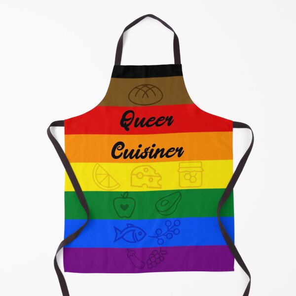 Item preview, Queer Cuisinier - Pride Chef Apron designed and sold by EerieEnby.