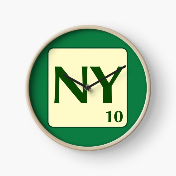 Ficha de Scrabble NY de 10 puntos Reloj