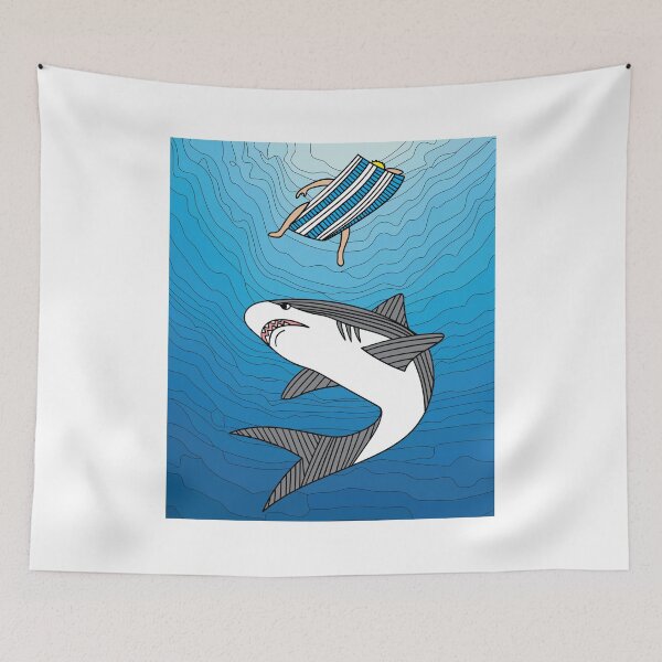 Item preview, Retro Vintage Shark Fish Nature designed and sold by flofin.