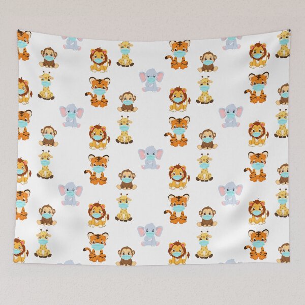 Item preview,  Funny Jungle Animals: Zoo Animals Wearing Facemasks designed and sold by remonss.