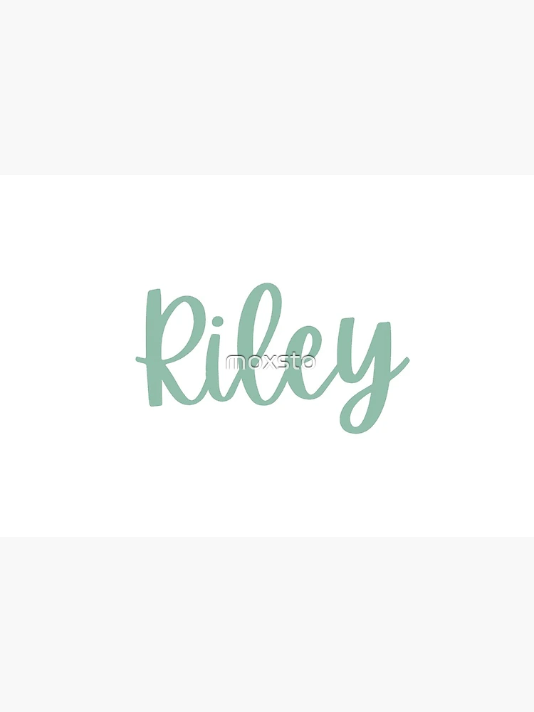 Riley girls name pink watercolor type Sticker for Sale by ComicKitsch