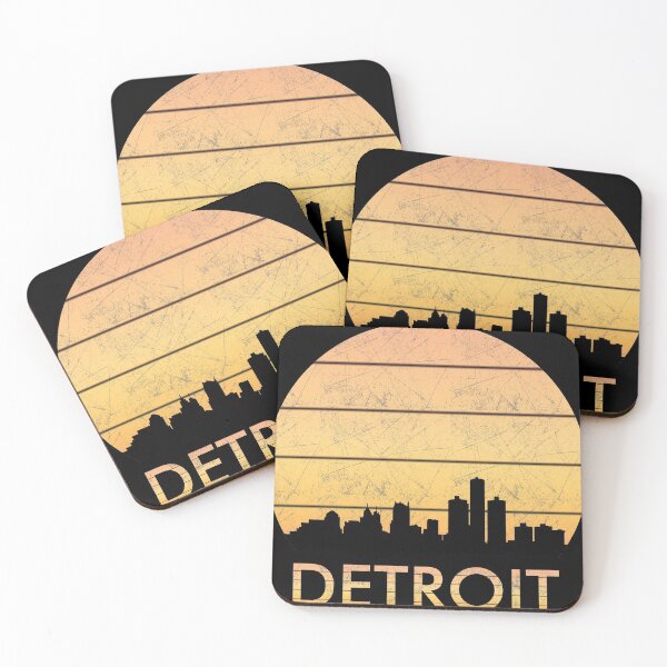 Item preview,  Detroit sunset design, silhouette design, sunset design, atlanta skyline designed and sold by greatatlas.