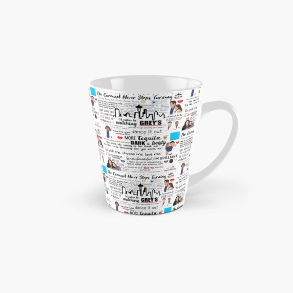 Greys Zitat-Collage Tasse (konisch)