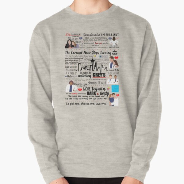 Greys Zitat-Collage Pullover