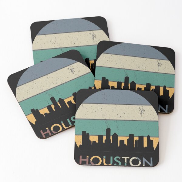 Item preview, HOUSTON vintage design, silhouette design, sunset design, atlanta skyline designed and sold by greatatlas.