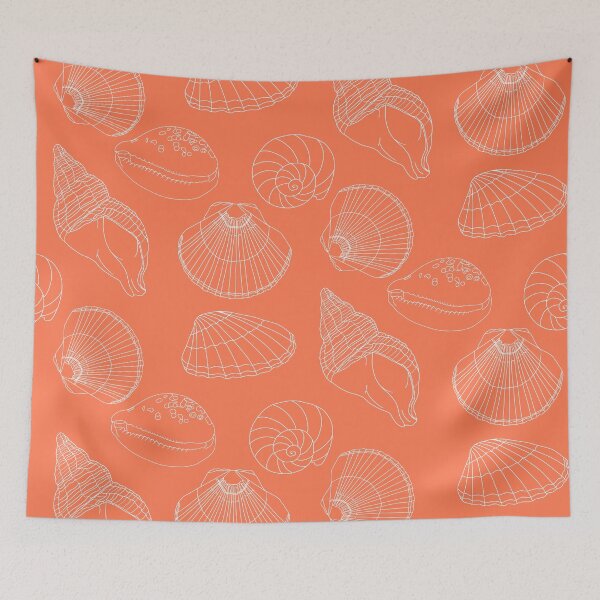 Item preview, Shells on Papaya designed and sold by Quick Brown Fox Canada.