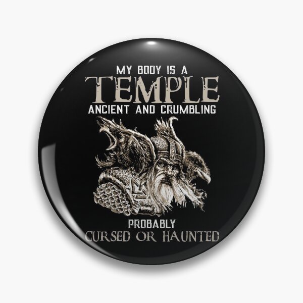 Item preview, My Body Is A Temple Ancient Crumbling Probably Cursed designed and sold by Dressed For  Duty.