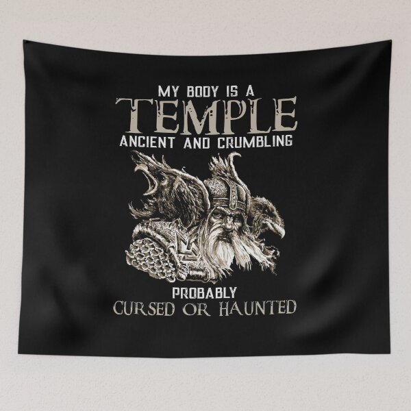 Item preview, My Body Is A Temple Ancient Crumbling Probably Cursed designed and sold by Dressed For  Duty.