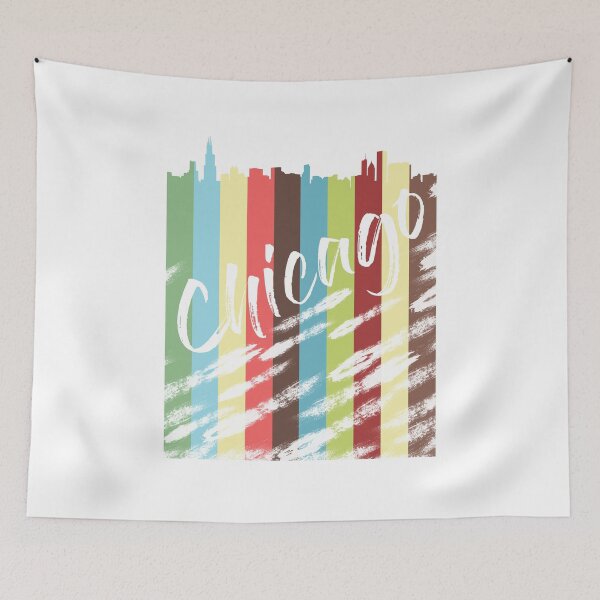 Item preview, Chicago Skyline In Retro designed and sold by mbogarin-0412.