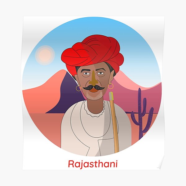 rajasthani man in traditional clothes t-shirt rajasthani man in traditional clothes t-shirt