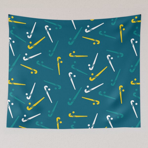 Item preview, Hockey stick turquoise and yellow designed and sold by hookfreaks.