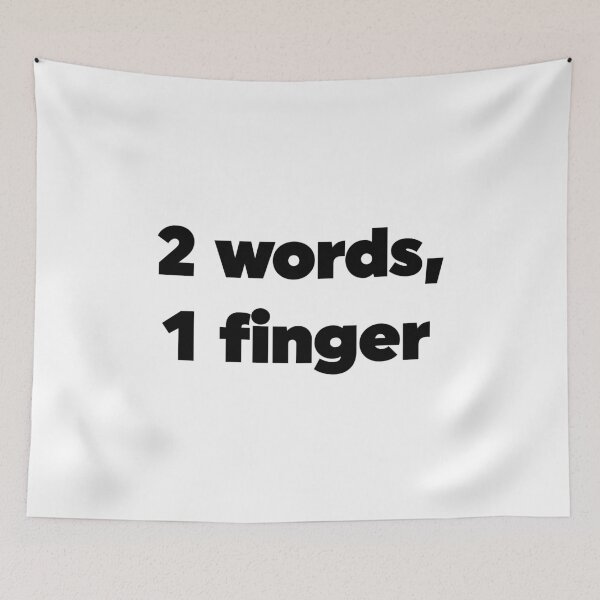 Item preview, 2 Words, 1 Finger designed and sold by ZoollGraphics.