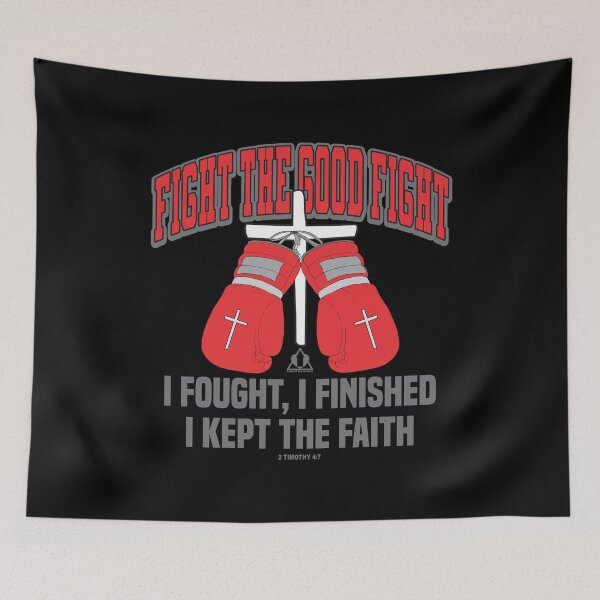 Item preview, FIGHT THE GOOD FIGHT BOXING GLOVES Christian Design designed and sold by ej-sulu.