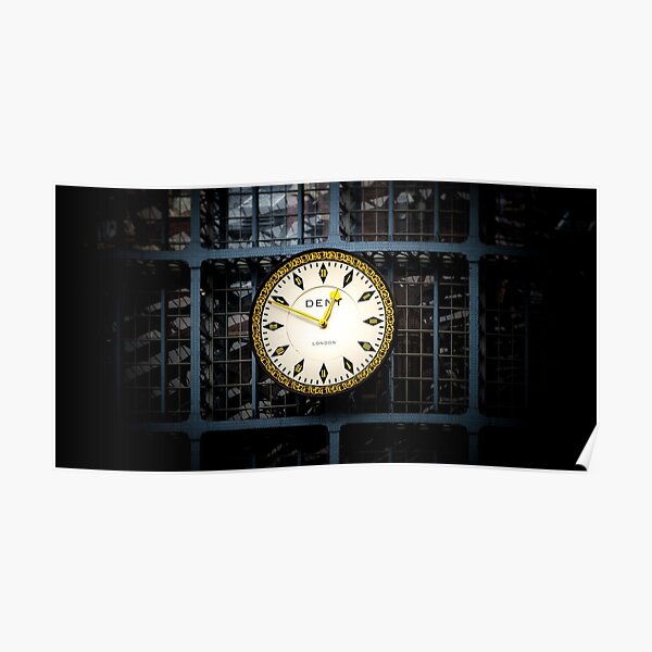 The Clock at St Pancras Railway Station Poster