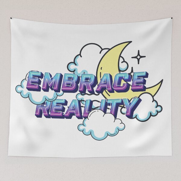 Item preview, Embrace reality, moon and clouds  designed and sold by Yellowsprint.