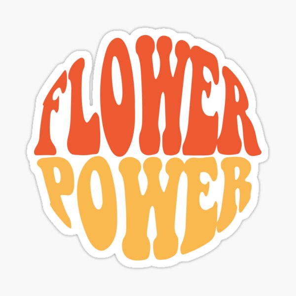 Flor hippie Pegatina