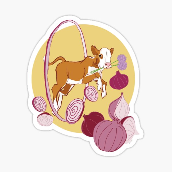 Sipuli the male calf with onions Sticker