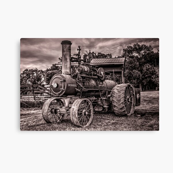 Russell Steam Traction Engine at the Shed Toned Canvas Print