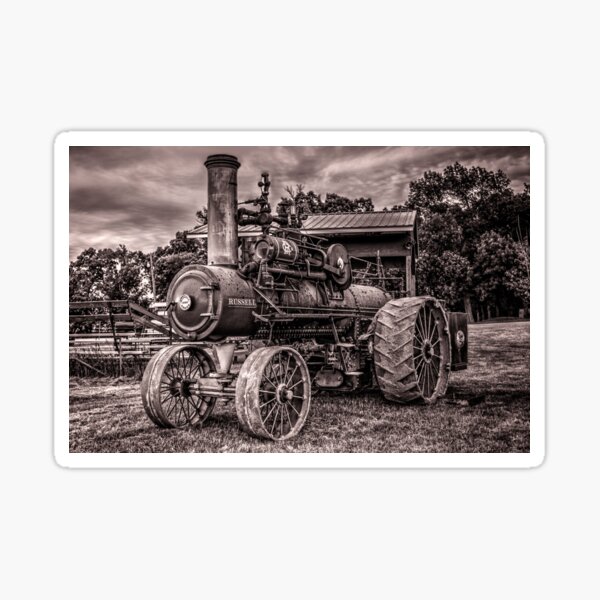  Steam Tractor Traction Plow DECAL MAN CAVE WINDOW