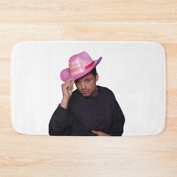 Item preview, Yee Haw! Sebastian Stan with Pink birthday Princess Cowboy Hat designed and sold by L1 Creations.