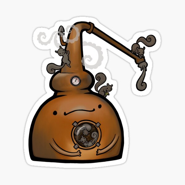Copper Pot Still :: Carnivorous Foods Sticker
