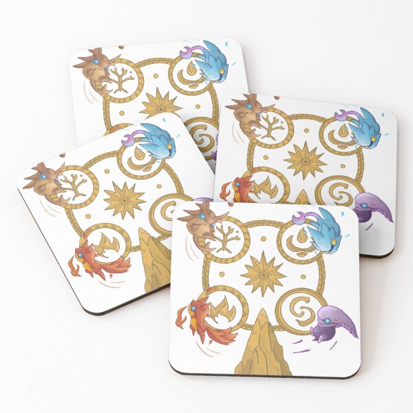 Item preview, The elemental djinns of Aleph designed and sold by Ayshael.