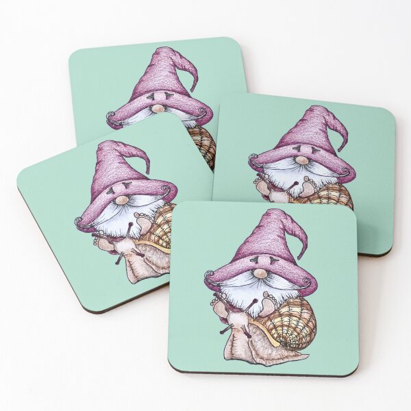 Item preview, Barefoot snail riding gnome designed and sold by SarahCD13.