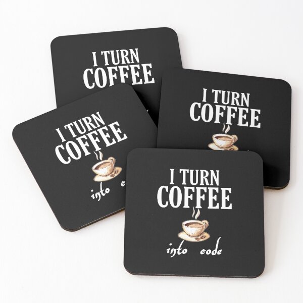 Item preview, I Turn Coffee Into Code Programmer Hacker designed and sold by medbouk1.
