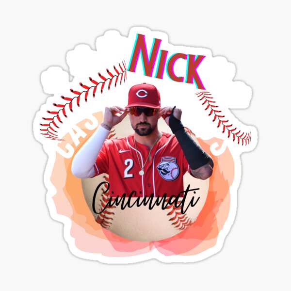 Nick Castellanos, grunge art, MLB, Cincinnati Reds, right fielder