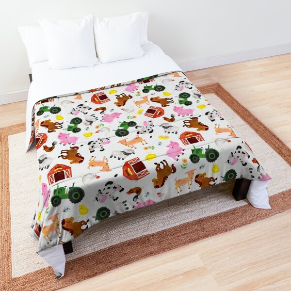 Barnyard Farm Animals Multidirectional Pattern Comforter
