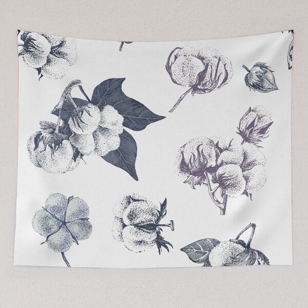 Item preview, Cotton plant pattern designed and sold by AznavourByKarin.