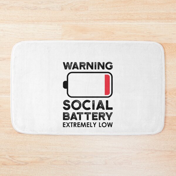 Item preview, Funny Introvert Warning Social Battery Extremely Low designed and sold by Scratches Tees.